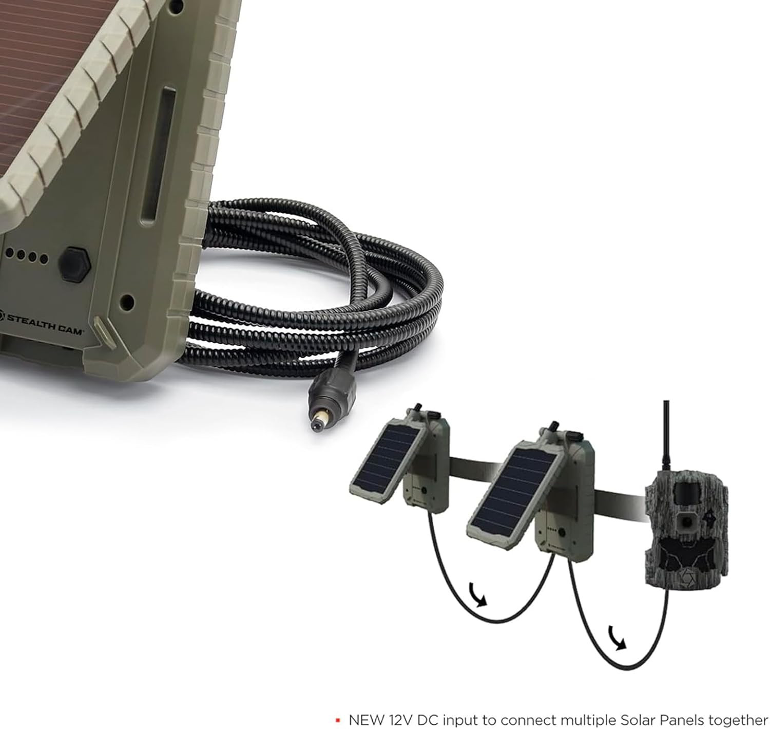 Durable Sol-Pak Solar Battery Pack, 12V Solar Power Panel, Rechargeable Battery