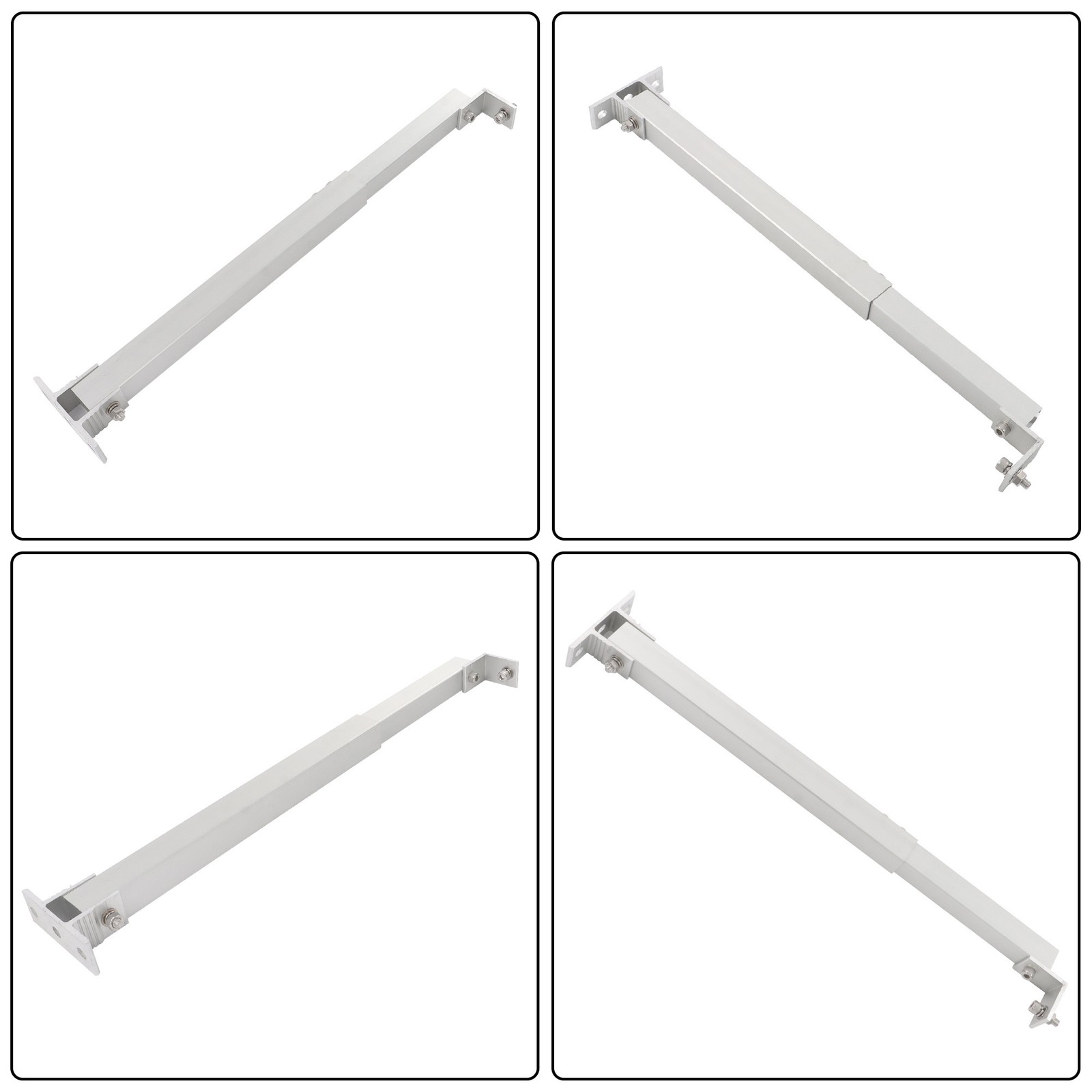 4 × Solar Panel Tilt Mounting Rack Brackets Adjustable For RV Roof Flat Surface