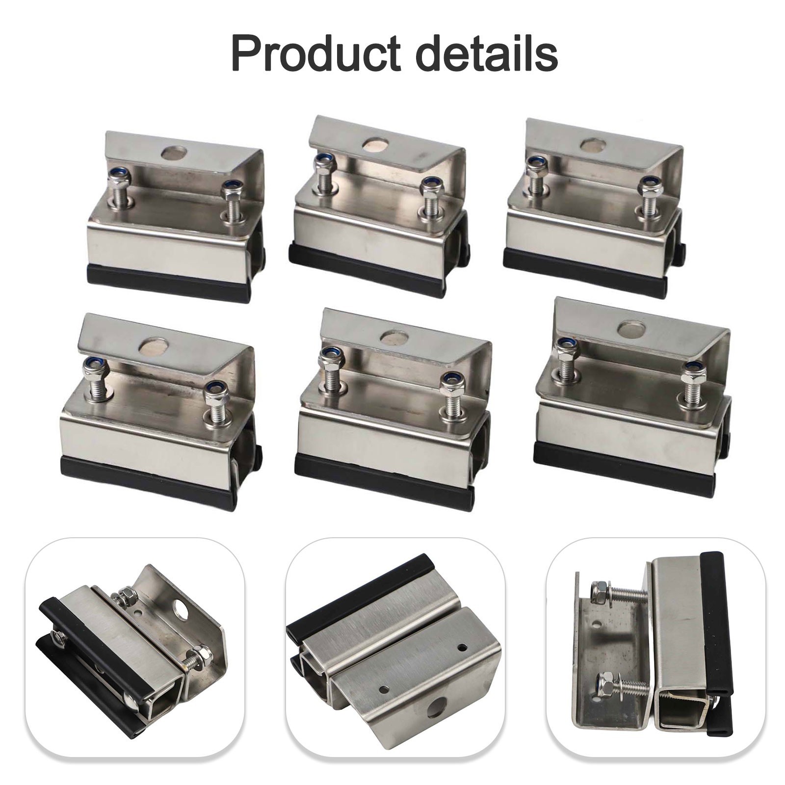 6pcs Photovoltaic Accessories Bracket Set for RV and Yacht Roof Box Stability