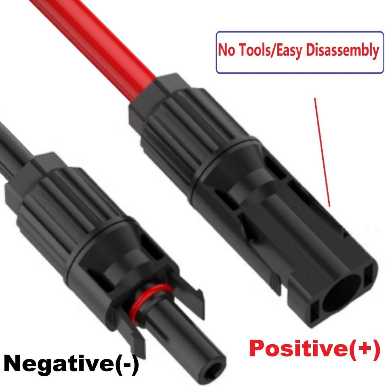 Solar Panel to SAE Adapter with MC4 Connector Extension Cable 10AWG for Easy Con