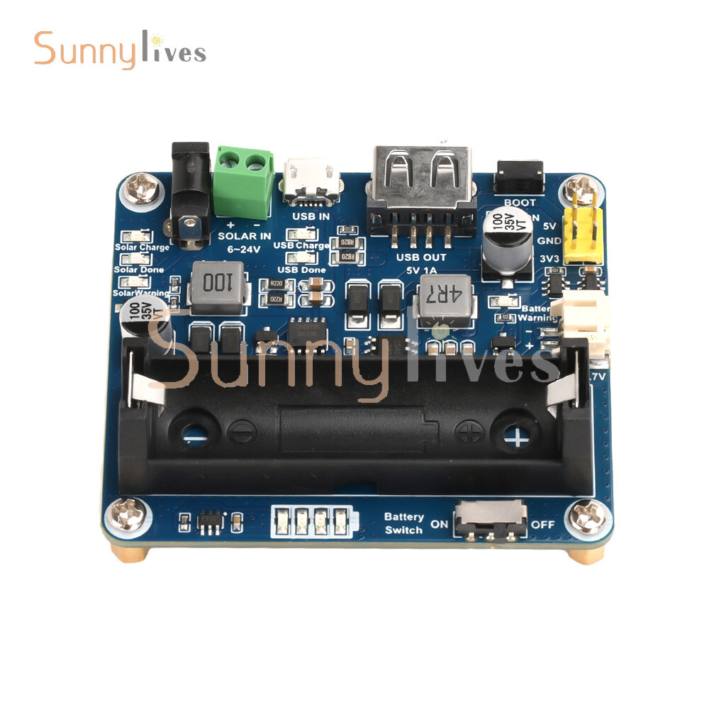 6V~24V Solar Panel Power Management Module Support MPPT 850mAh Li-ion Battery