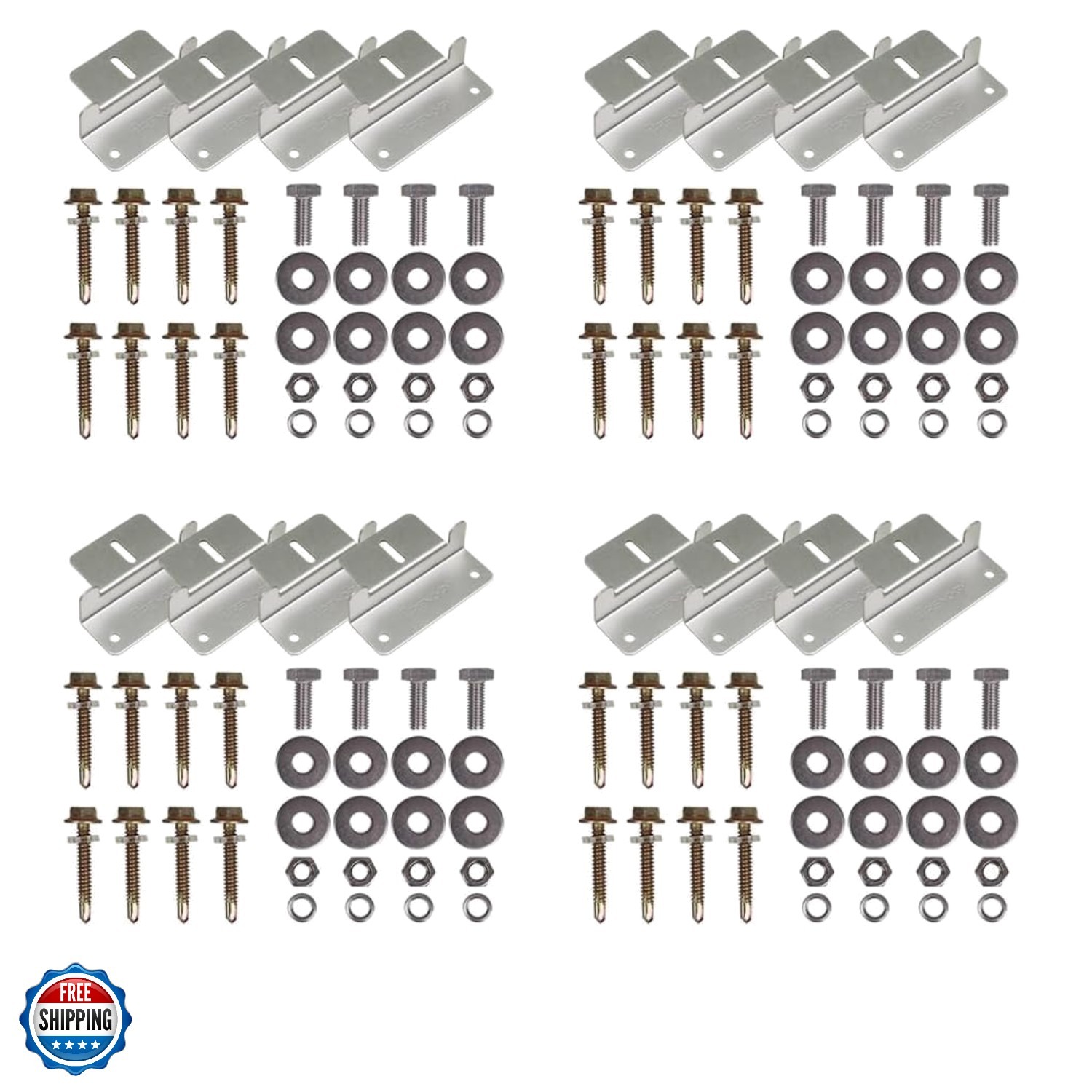 4 Sets of Solar Panel Mounting Z Brackets Lightweight Aluminum Corrosion-Free…