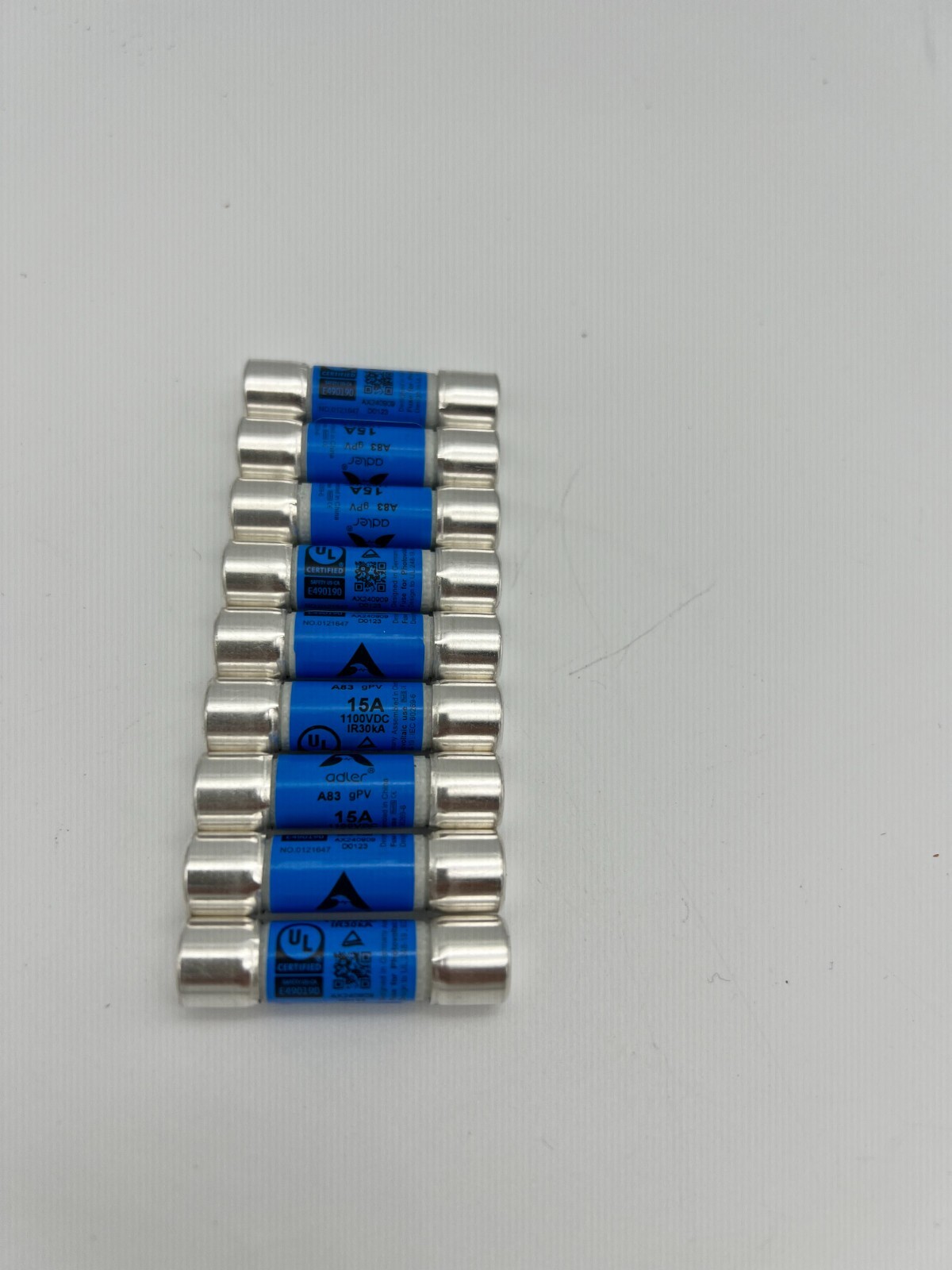 Solar PV In-line fuse 1000v / 1100v 15A 10mm x 38mm UL listed