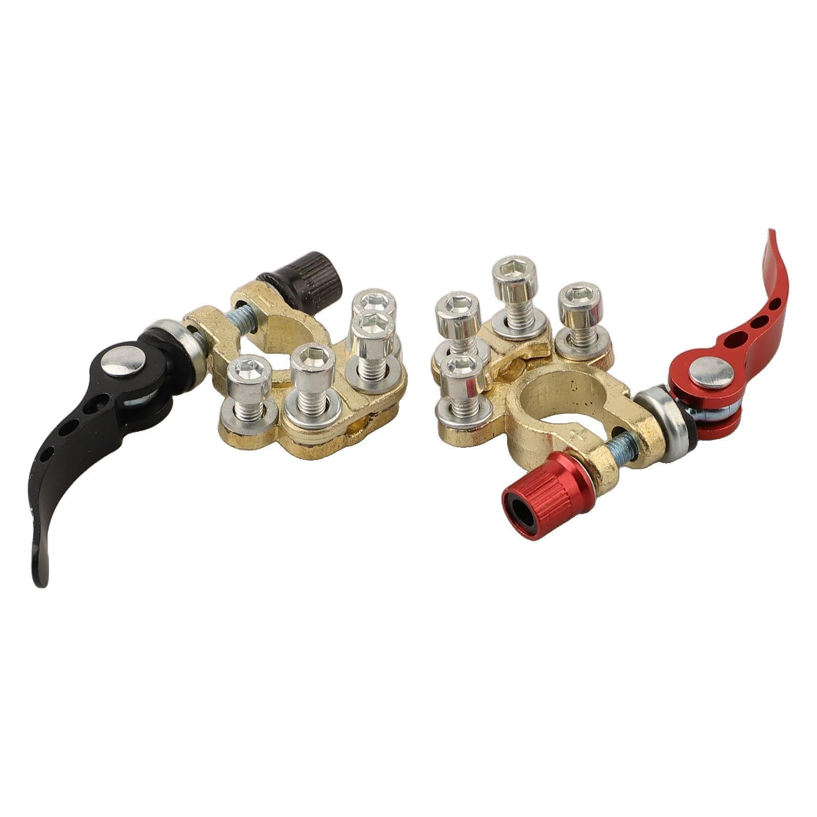 Robust Brass Construction 12V Battery Terminals Set of 2 with Safety Features