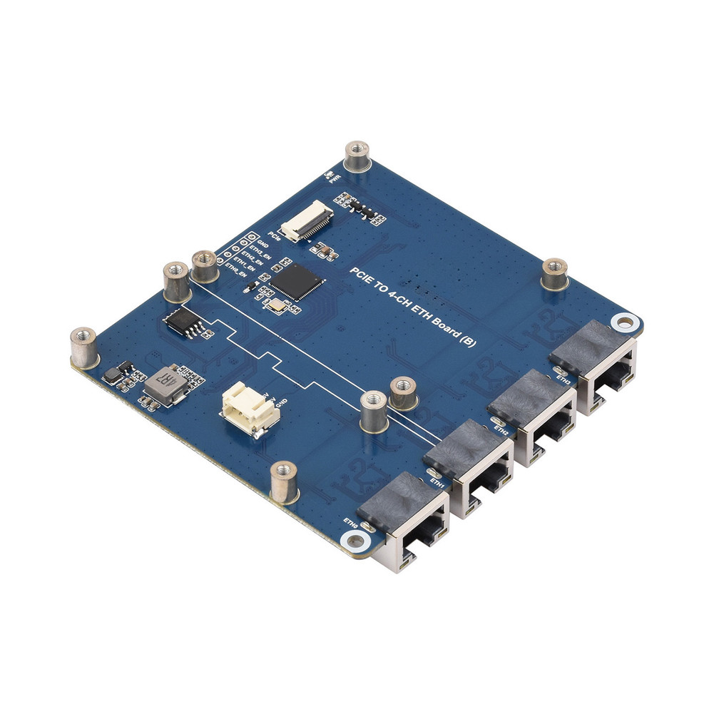 4-Port Gigabit Ethernet Adapter Board for Raspberry Pi 5 91.5mm x 85mm Size