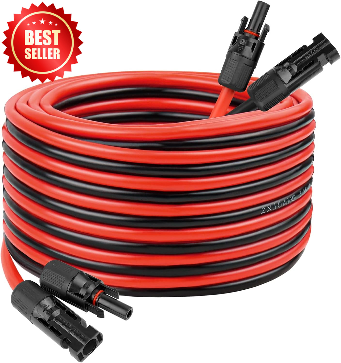 10 AWG Solar Extension Cable 25ft Tinned Copper Wire RV Boat Panel US