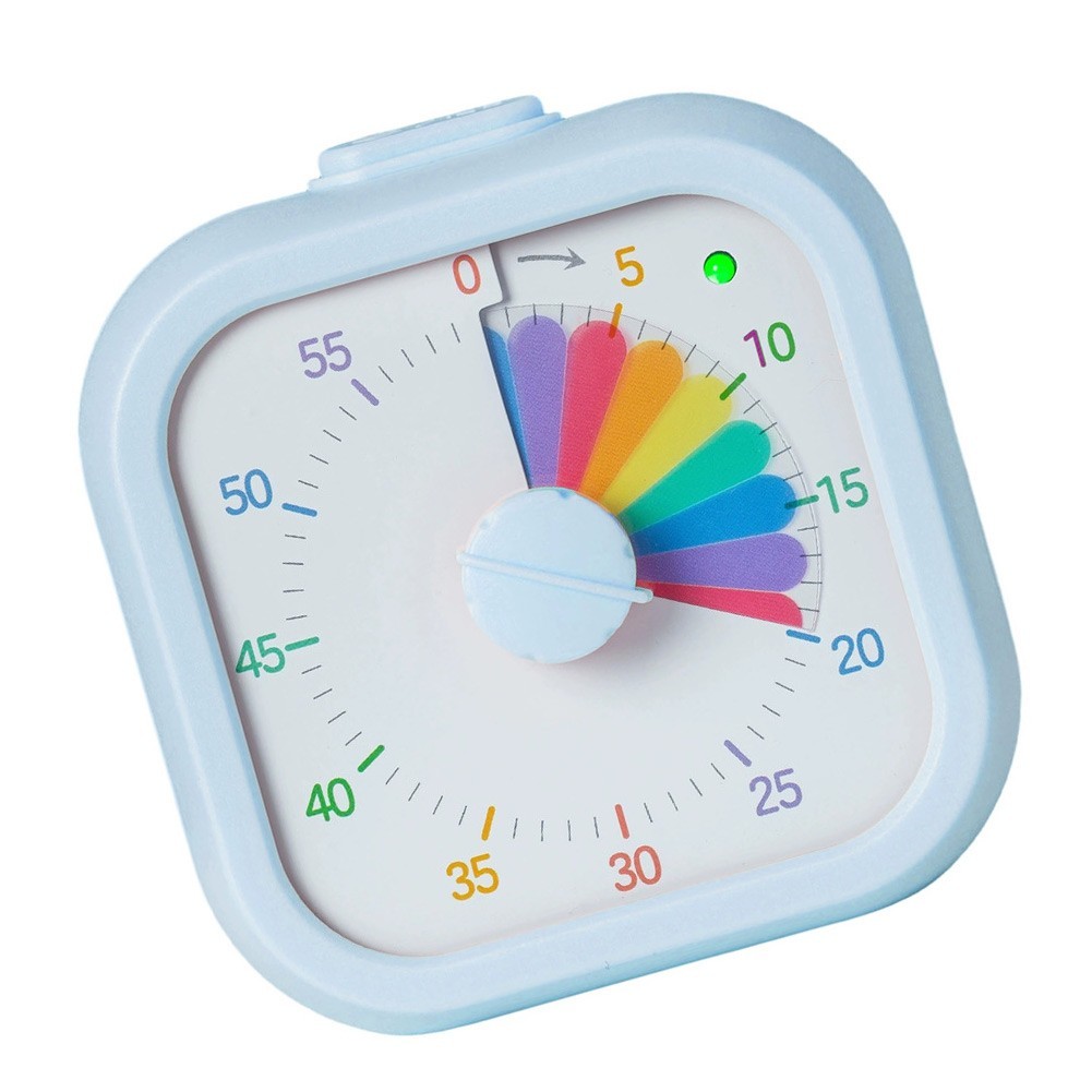 60 Minute Visual Timer for Children Rainbow Square Desktop Timer ABS Material