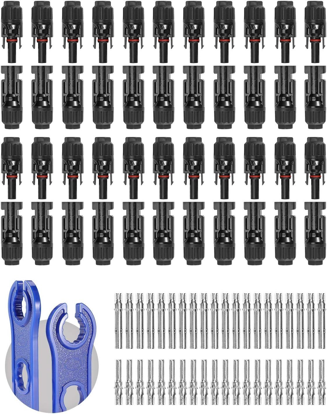 Spanners Included 22Pairs Solar Cable Connectors