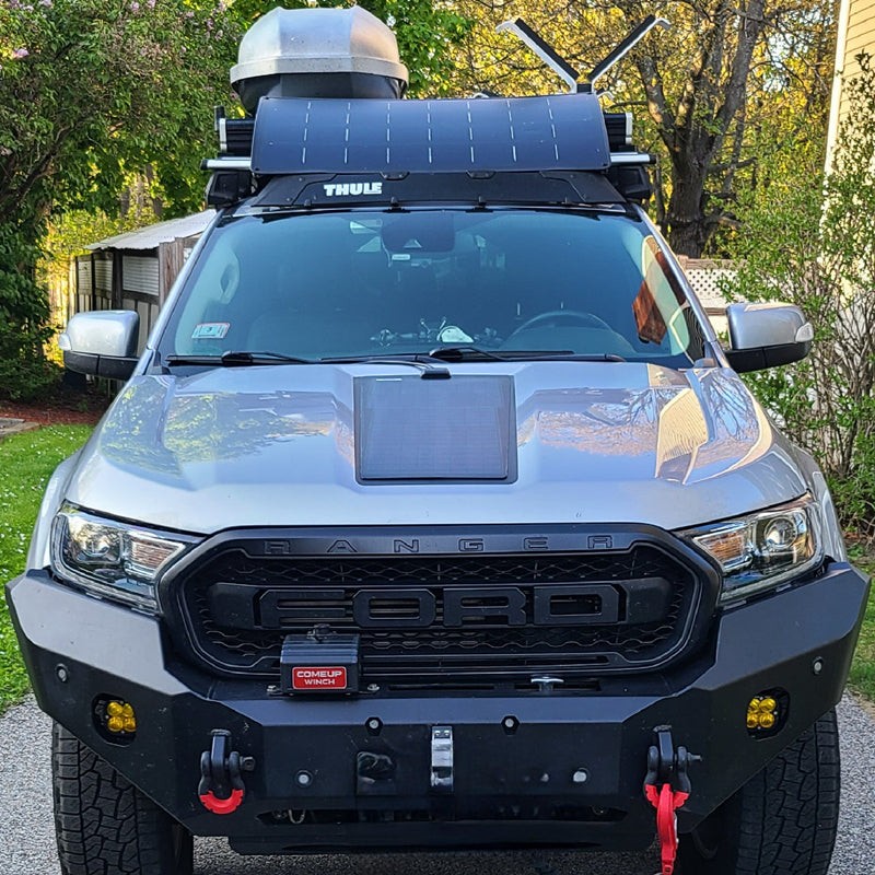 Best Good Lensun 45W 12V Hood Flexible Solar Panel for Ford Ranger (2019-2022)