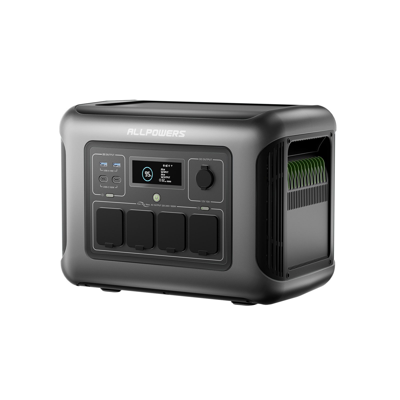ALLPOWERS 1600W Portable Power Station Solar Generator AC + Flexible Solar Panel