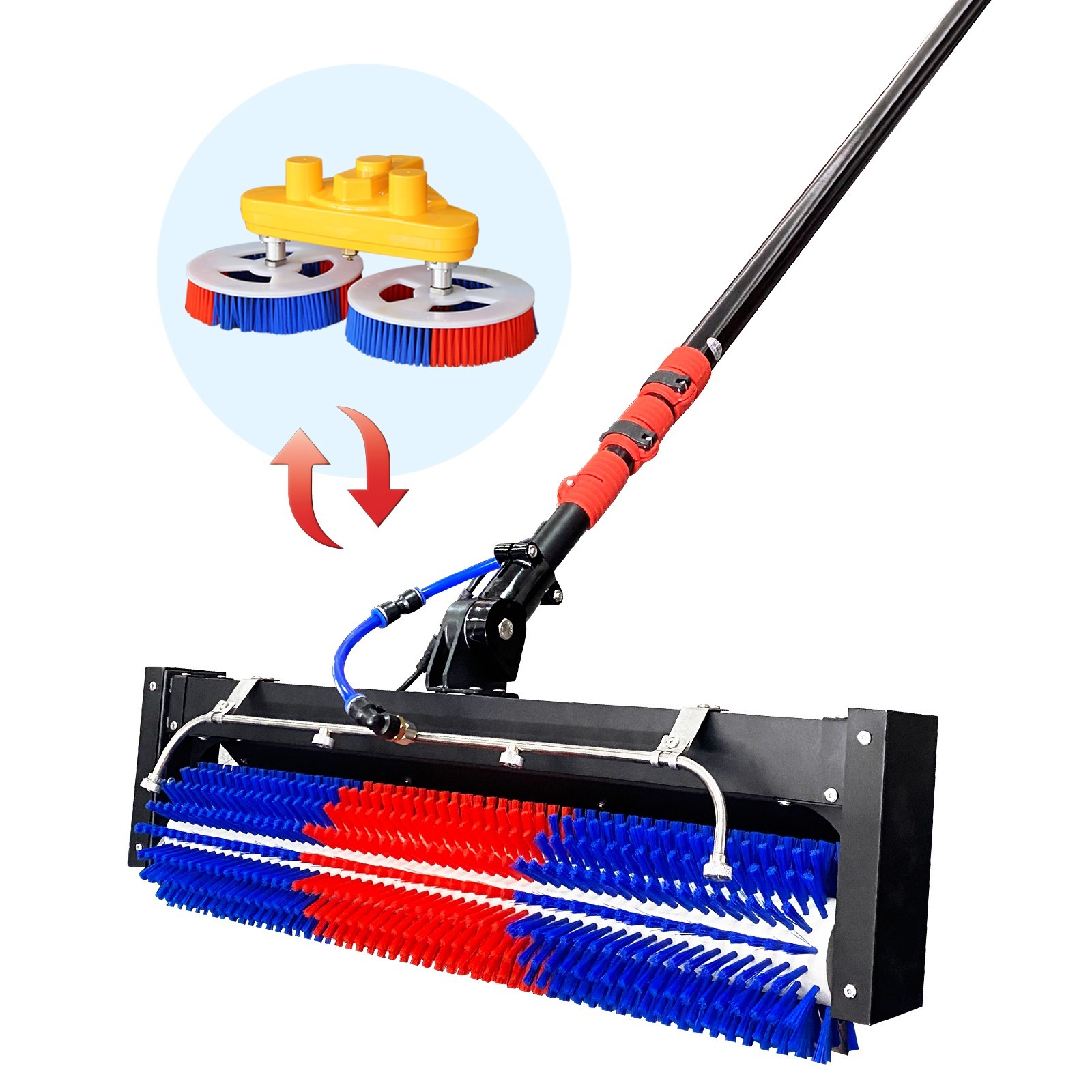 Solar Panel Cleaning Rotary Brush, Water-Fed Pole Kit, New Product, MULR-CD