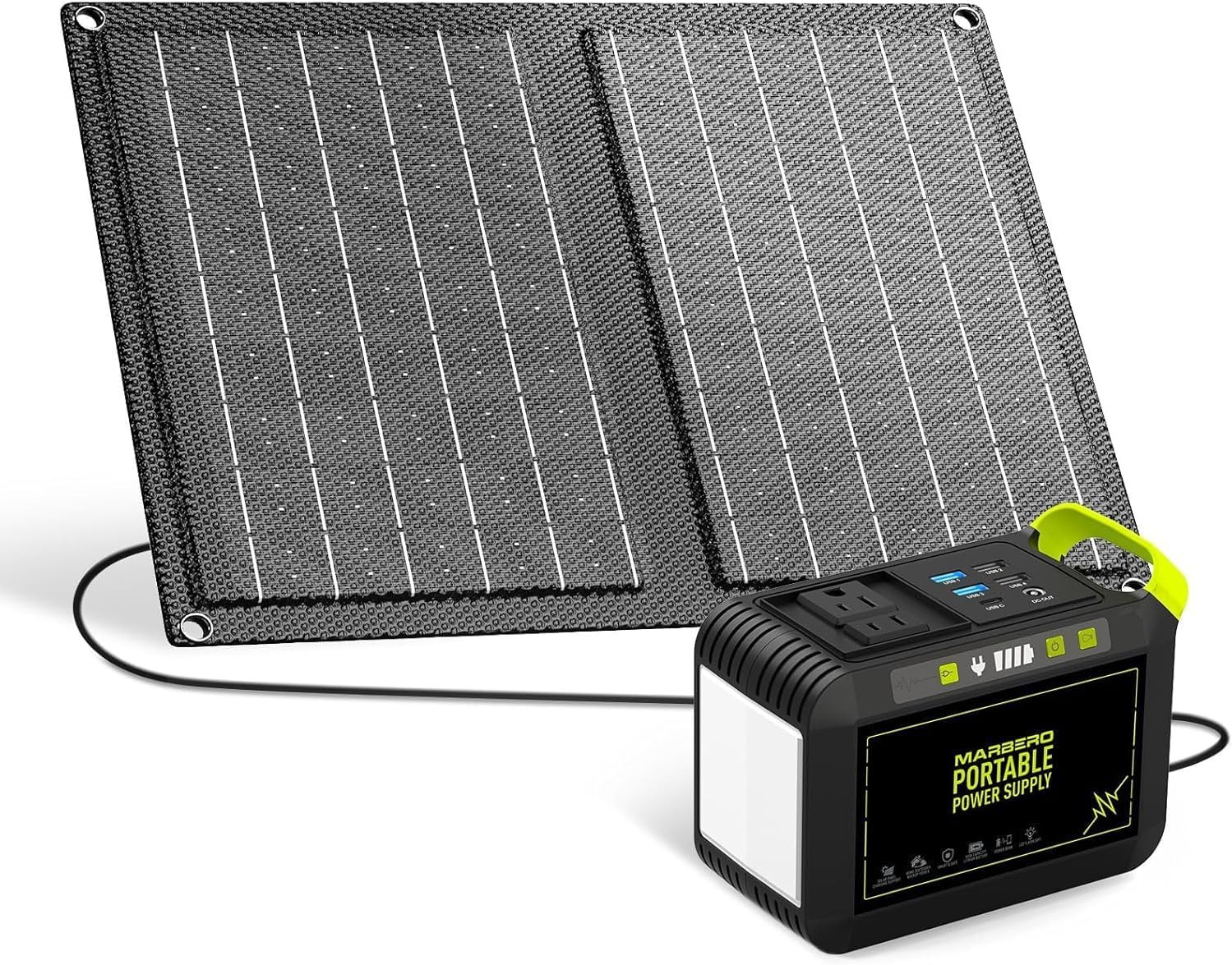 88.8Wh Solar Generator with 21W Solar Panel Included Portable Power Station 80W