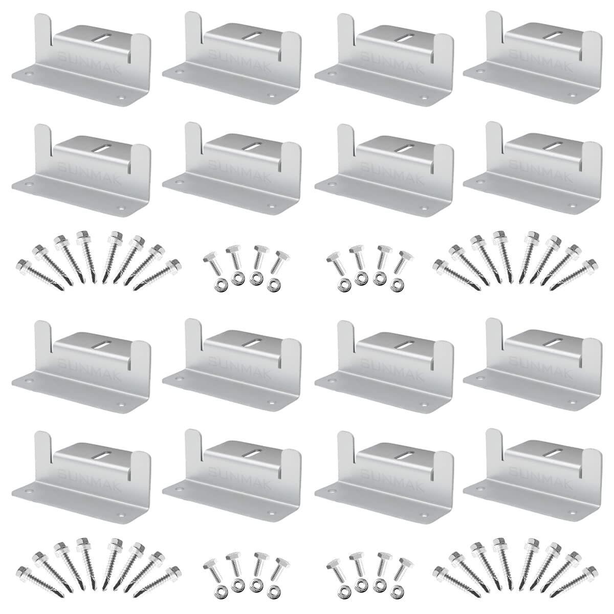 16 Units per Set Solar Panel Mounting Z Brackets, Solar Panel Mounting Bracke…