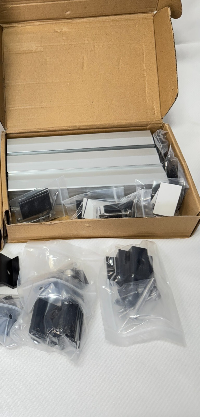Solar Panel Bracket Kit, 6 Pcs Aluminium Mounting Rail 30mm/35mm Include