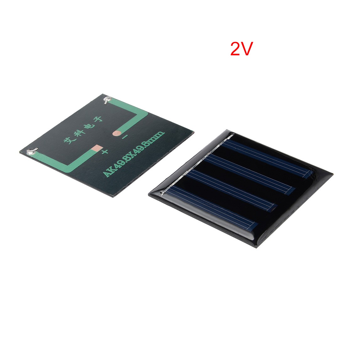 5 Pcs 2V 50mA Poly Mini Solar Cell Panel Module DIY 49.8mm x 49.8mm