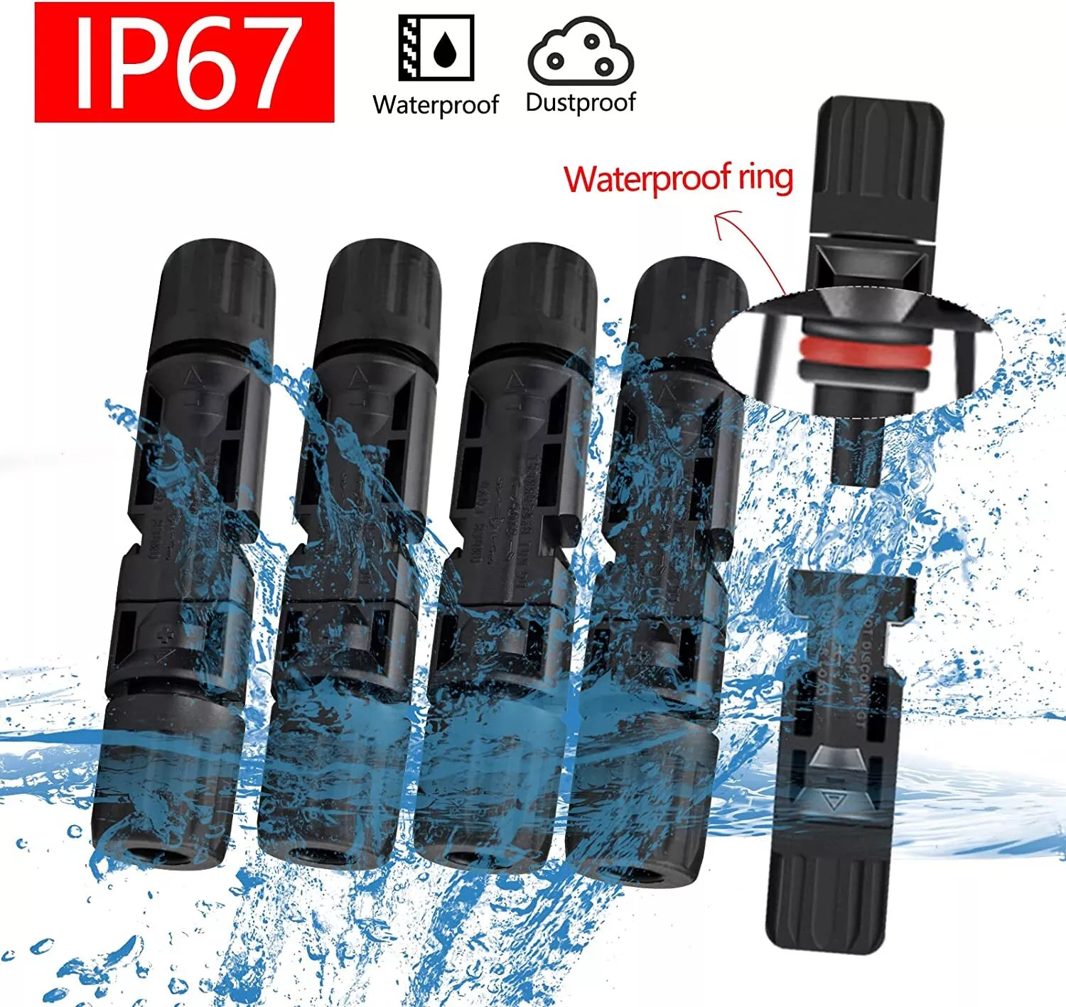 10-500 Pairs Male Female Solar Cable Connectors Socket Plug For DIY Solar Panel
