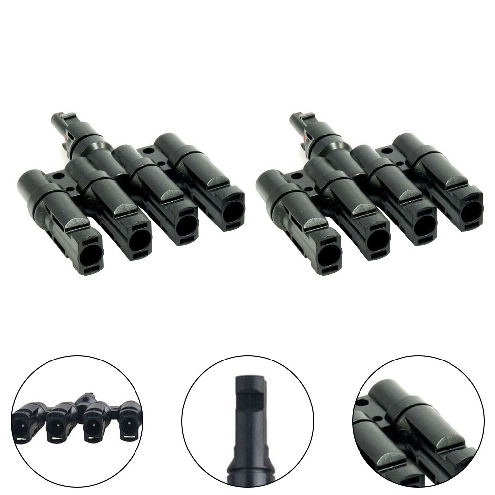 ~2x Solar Panels Cable 4To1 T Branch Connector Fuse Holder Splitter Coupler Hot~