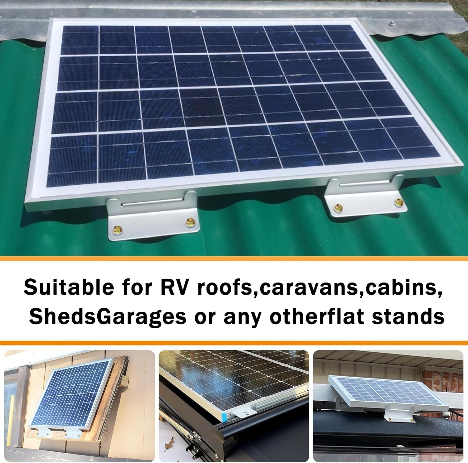 For Solar Panel Z Bracket 16PCS Mounting Mounts Set Bracket RV Boat Roof Wall