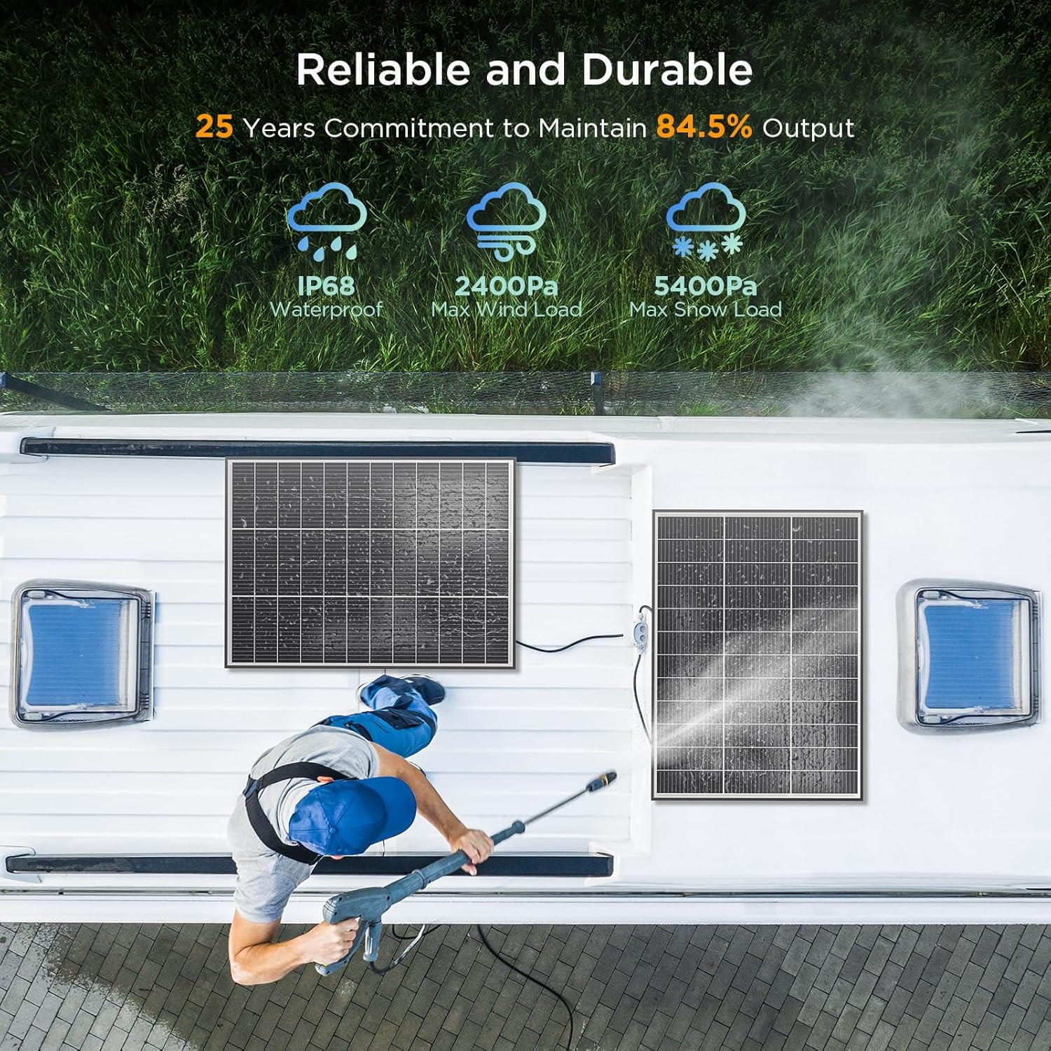 N-Type 16BB 400 Watt Solar Panel, 4Pcs Compact 12V 100W Solar Panel, 25% High Ef