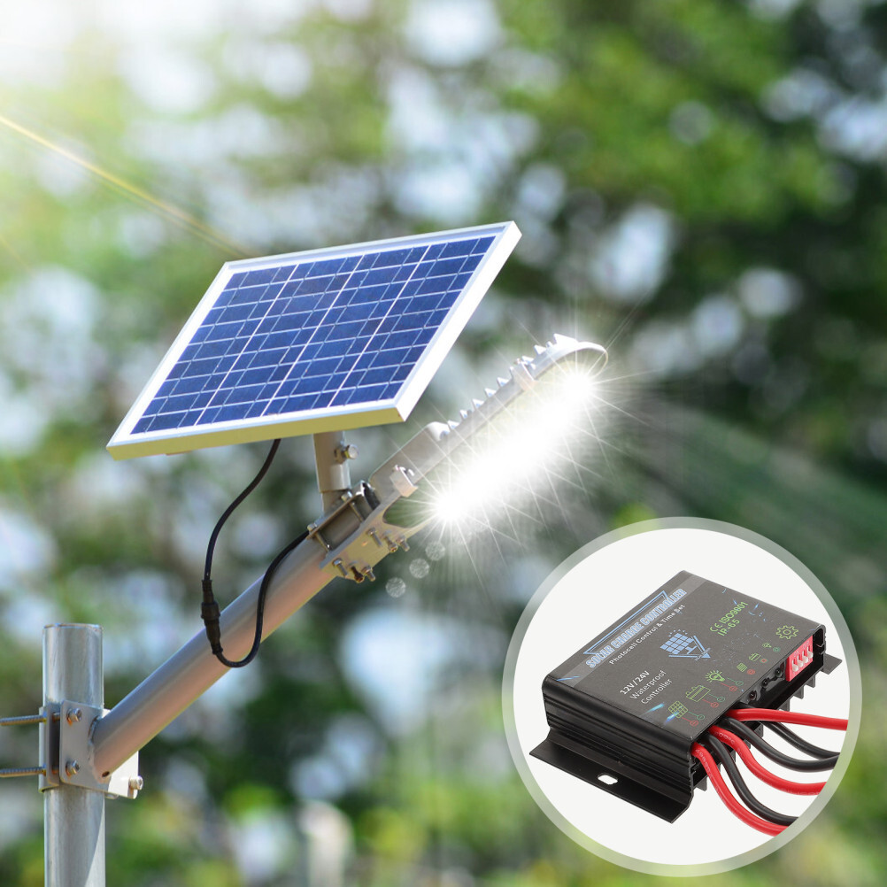 1 Set Solar Charge Controller 12V 24V 10A Solar Panel Charging Battery Regulator