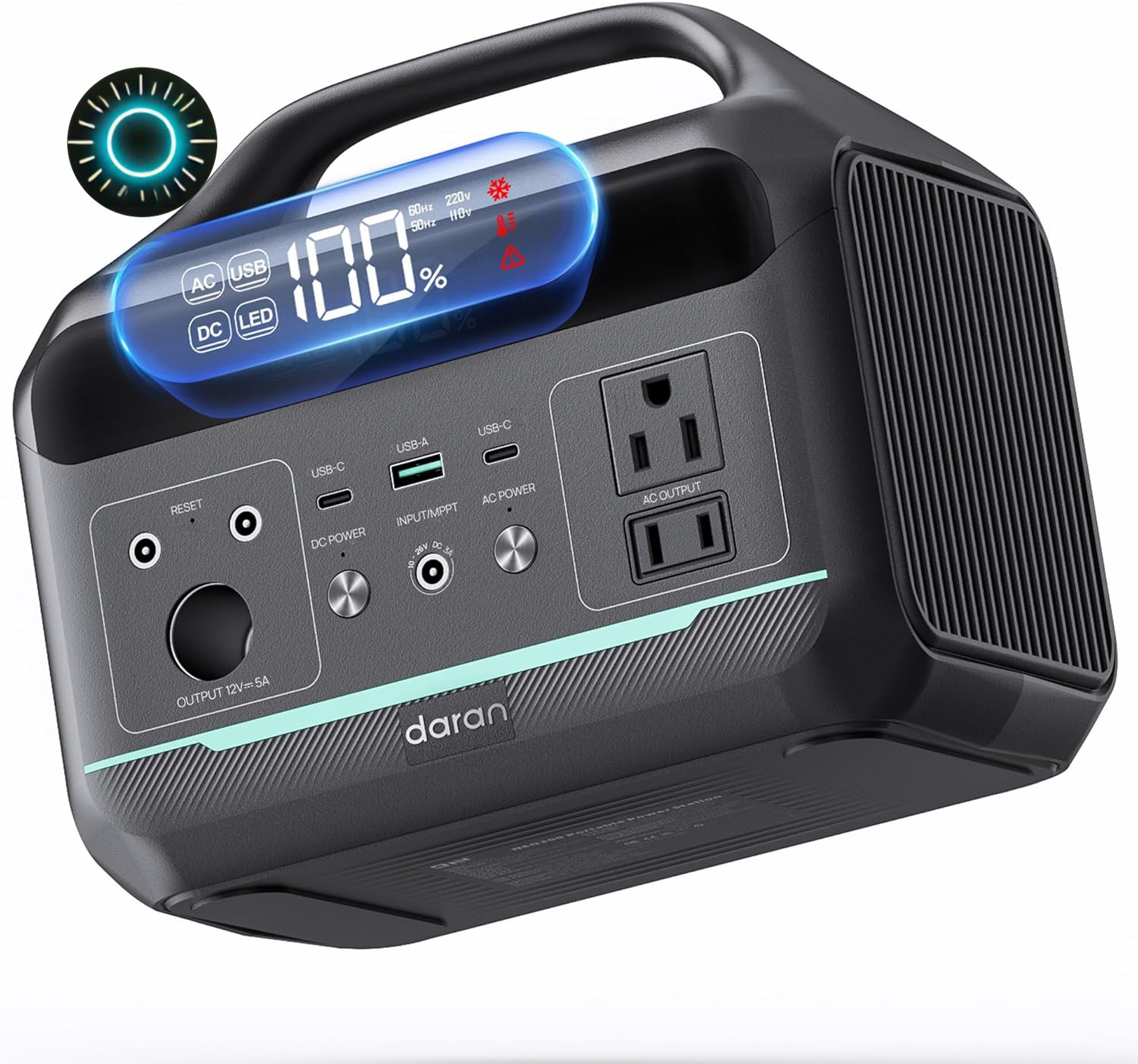 Portable Power Station 300W 192Wh Large Power Bank with 110V AC Outlet Lifepo4