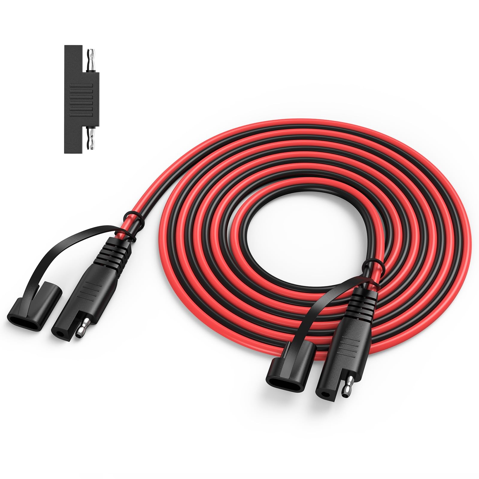 SAE 10FT 16AWG Battery Charger Extension Cord with Quick Disconnect Connector…
