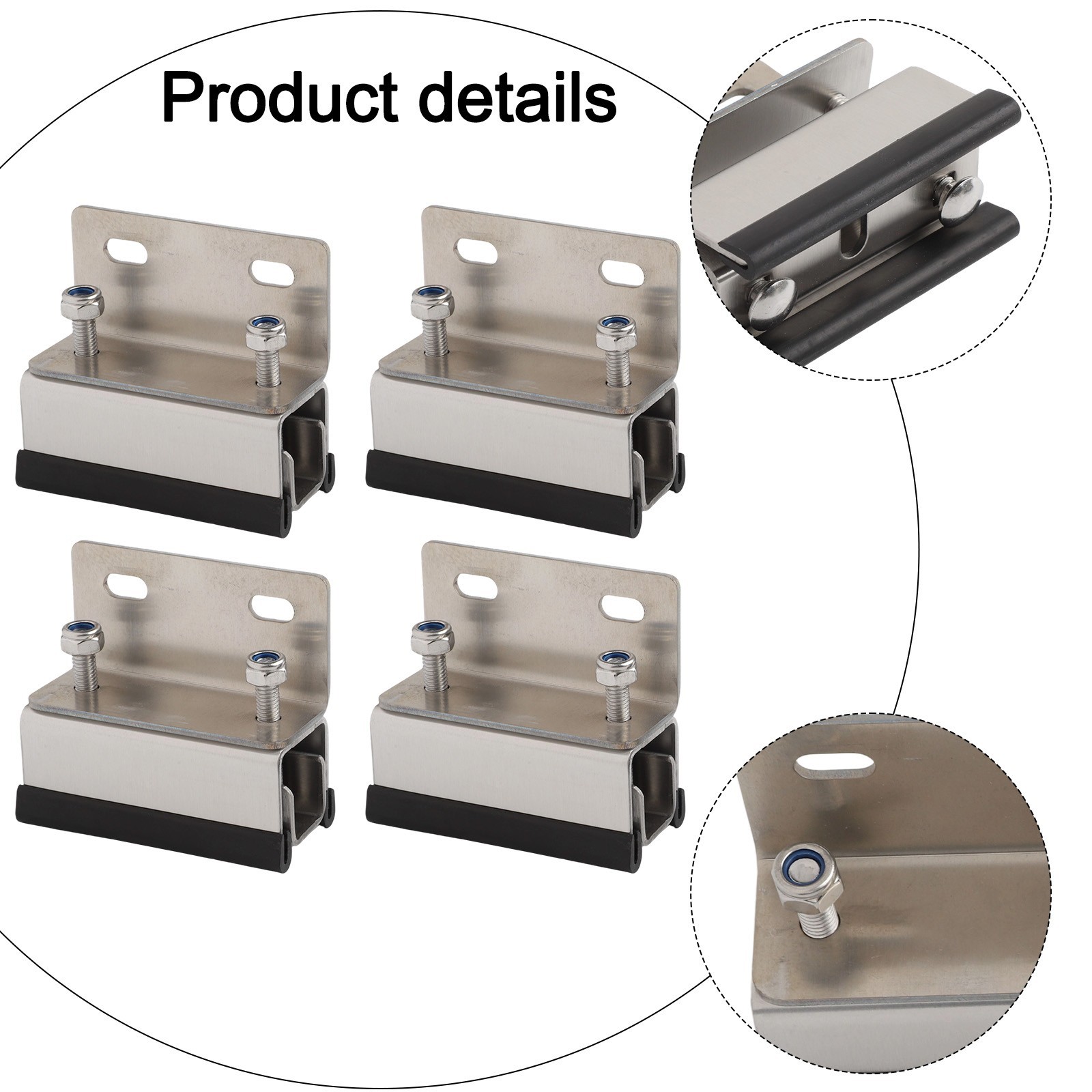 Rooftop Cargo Security Bracket Set for RVs Stainless Steel Construction