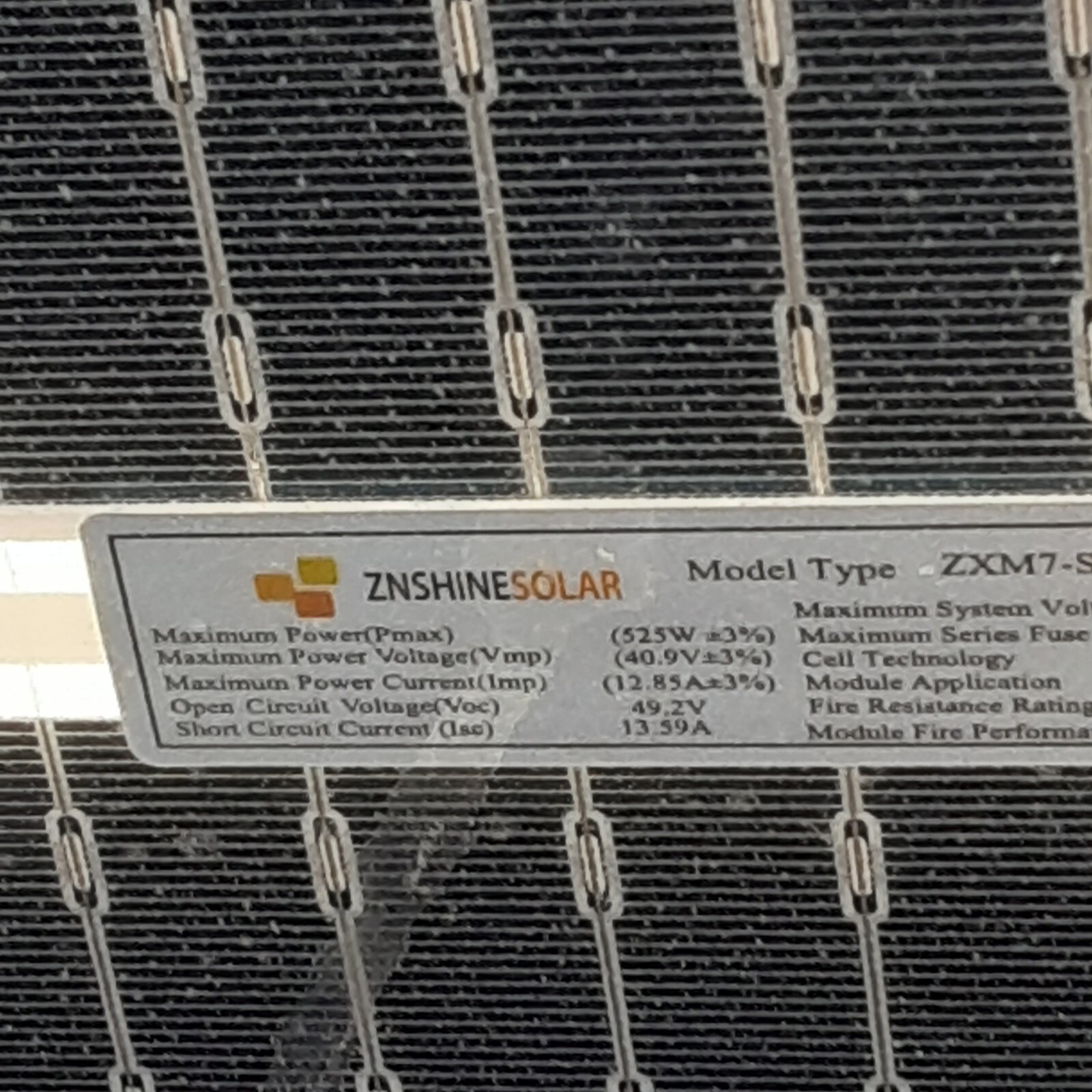 2 ZNSHINE Solar panel 525/ Bifacial 144Cell ZXM7-SHLDD144 Discount Read Please
