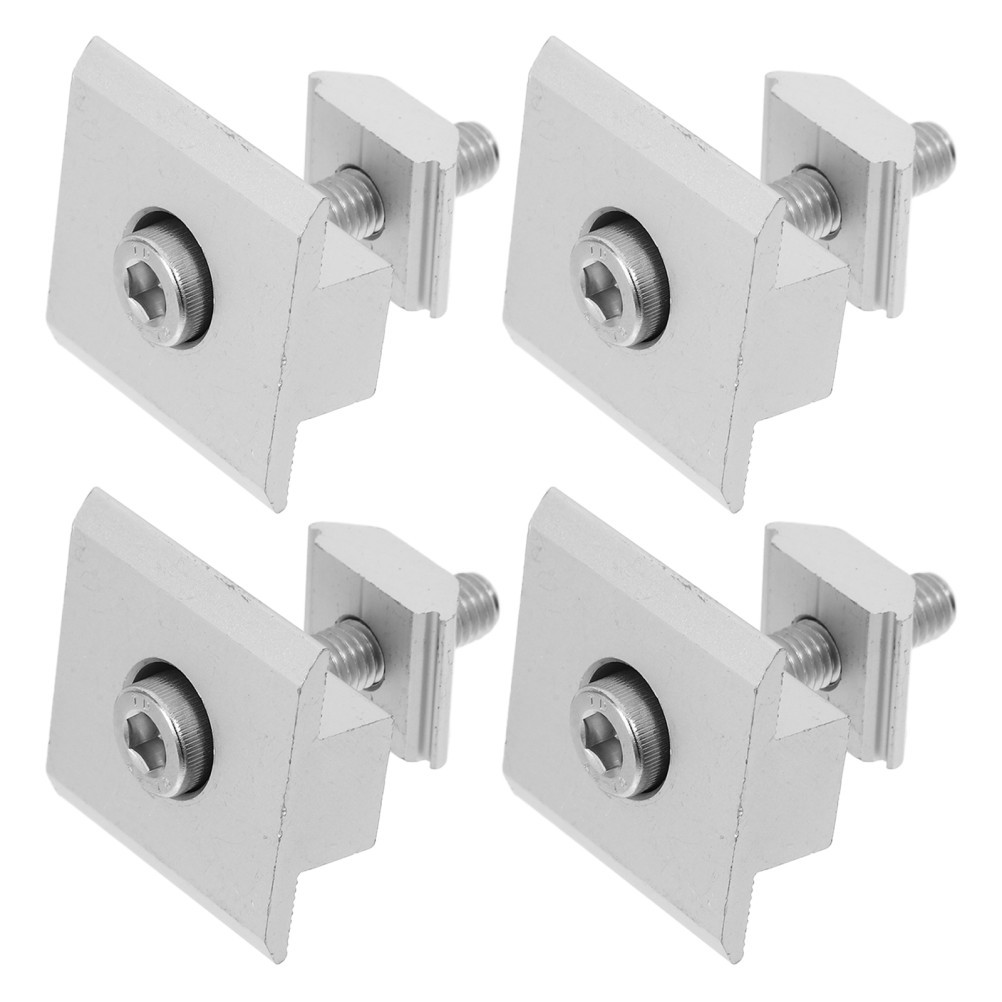 4 Pcs Solar Panel Vertical Clamp No Drill Mounts Rv Cylindrical Head Screw