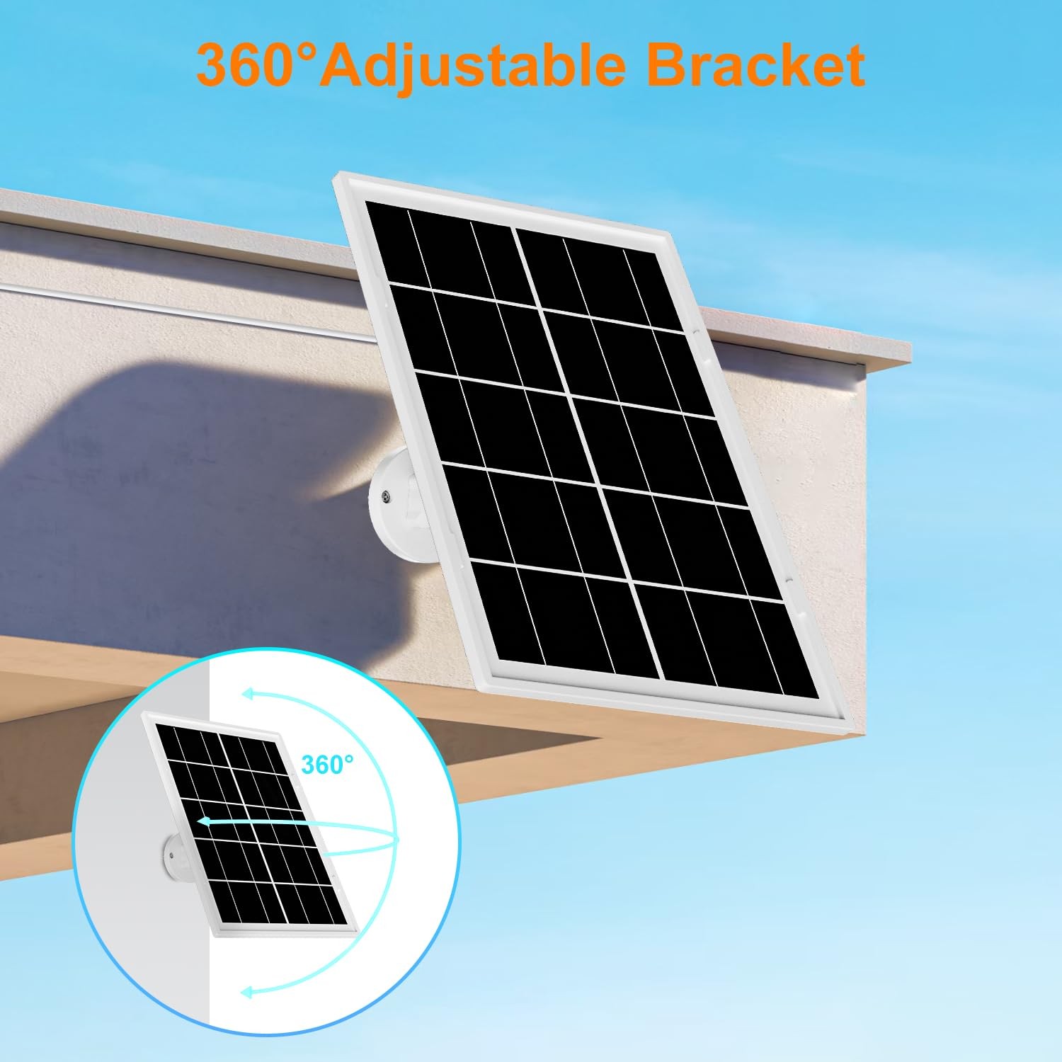 7W Solar Panel for Ring,2Pack Solar Charger for Stick Up Cam, Stick Up Cam Pr…