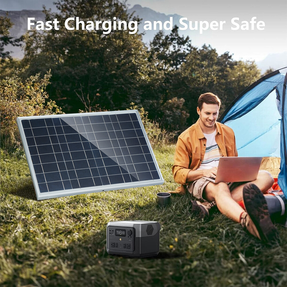 40W Solar Panel Kit 12V Trickle Charger Battery Maintainer Boat Car RV Marine US