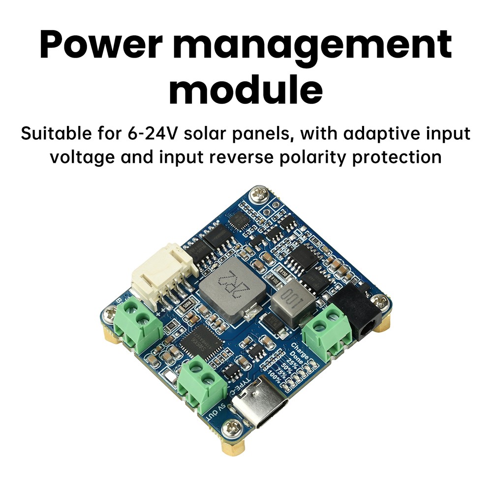 6-24V Solar Panel Power Management Module 5V 3A Supports MPPT, PD QC FCP SFCP
