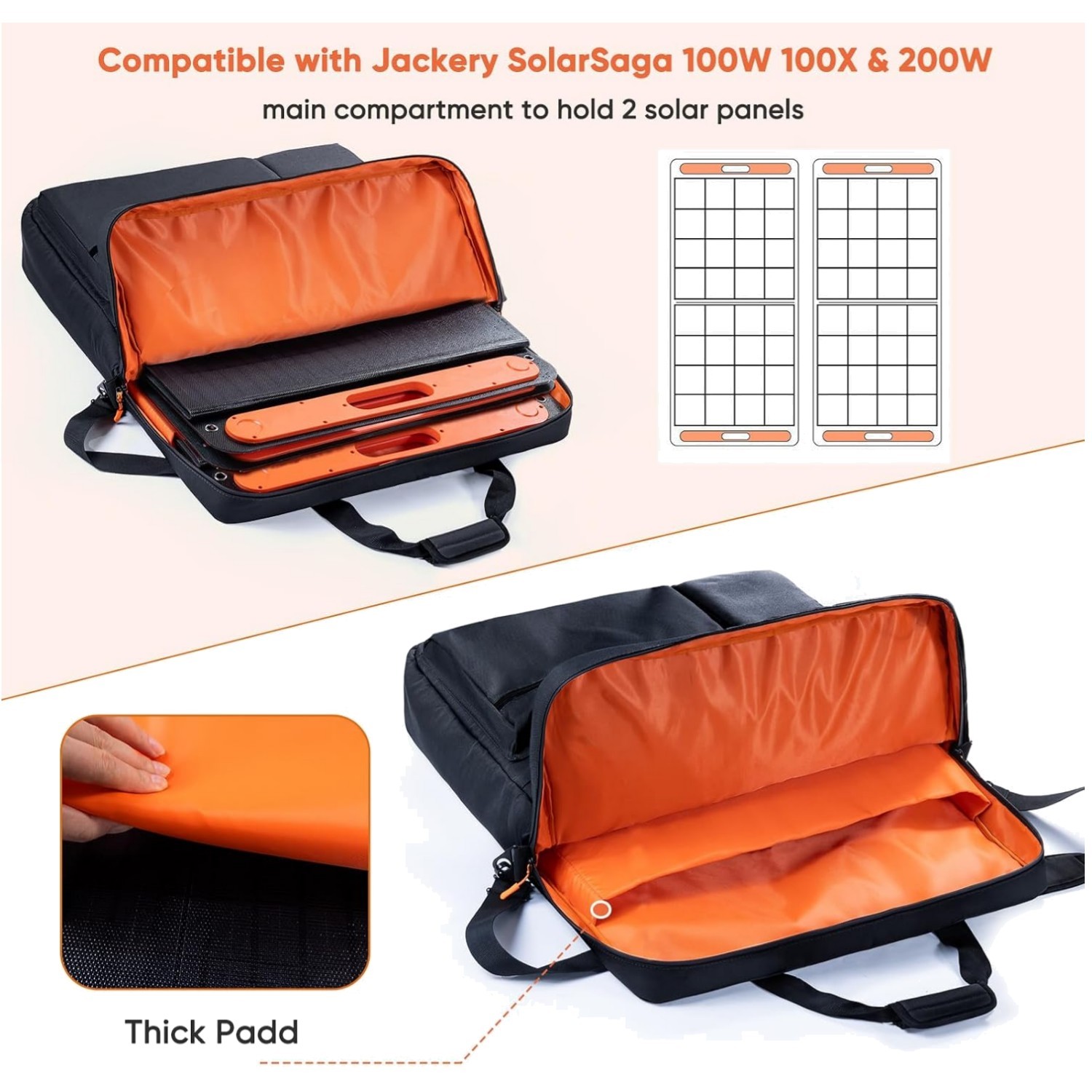 Portable Solar Panel Storage Bag for Jackery SolarSaga