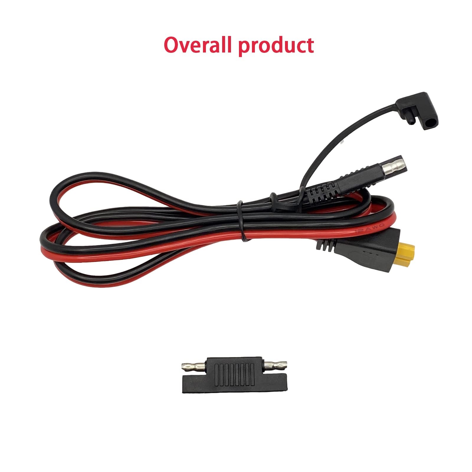 12AWG XT60 to SAE Connector Extension Cable for Solar Generator Portable Powe…