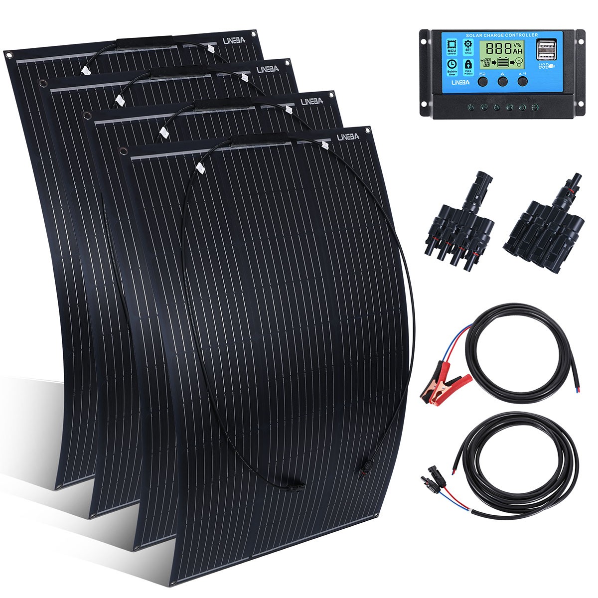 400W 20W 100W Solar Panel Kit 12V Battery Charger with Controller for RV Caravan