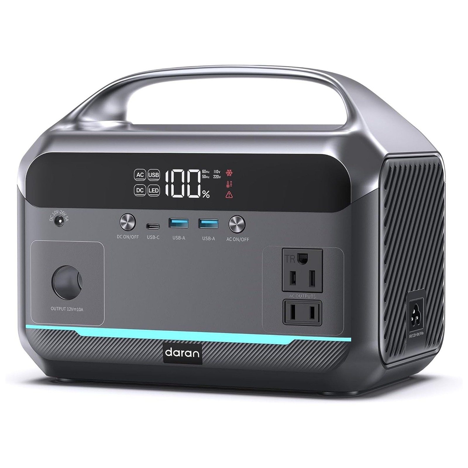 Portable Power Station 600W Surge, 288Wh (90,000mAh) Solar Generator, LiFeP04…