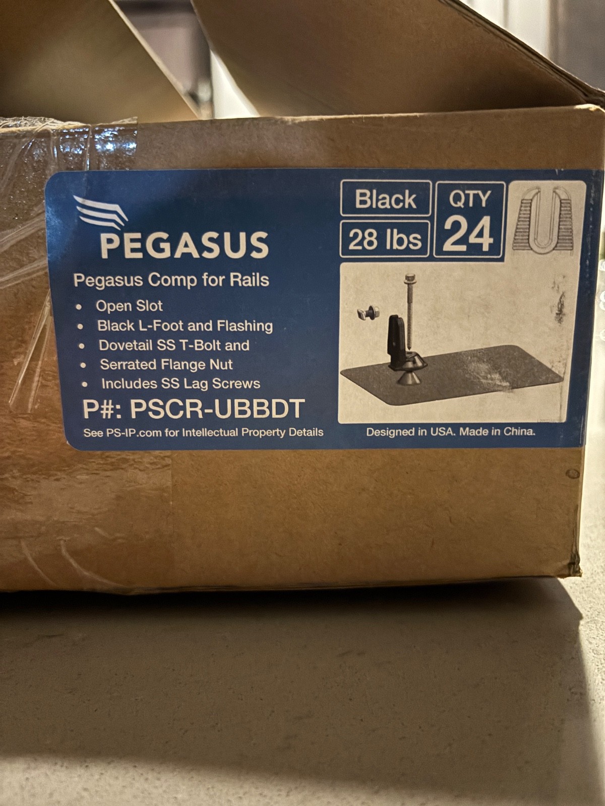 Pegasus PSCR-UBBDT Comp Flashing Black with Dovetail T-Bolt