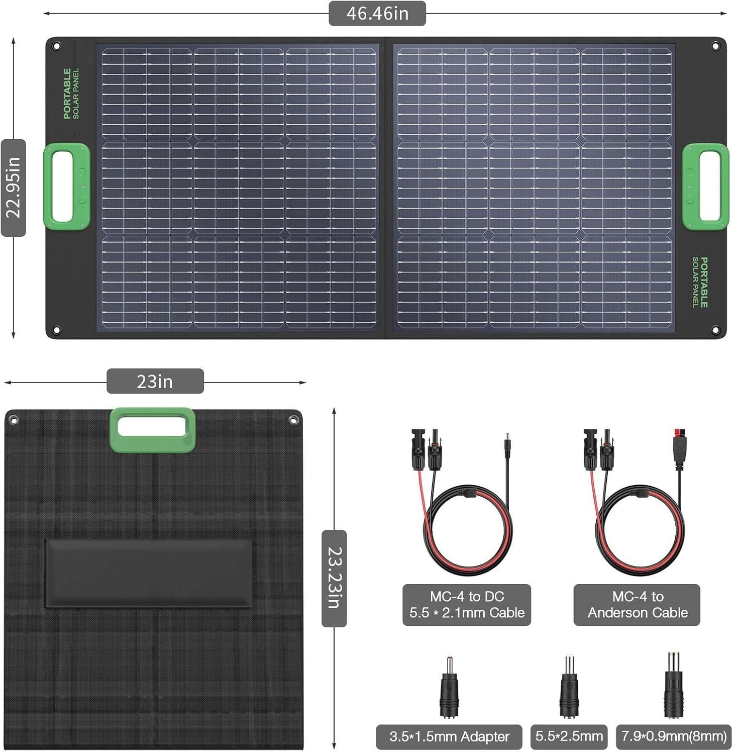 Lightweight 100W Solar Panel with Smart Charging for RVs & Power Stations