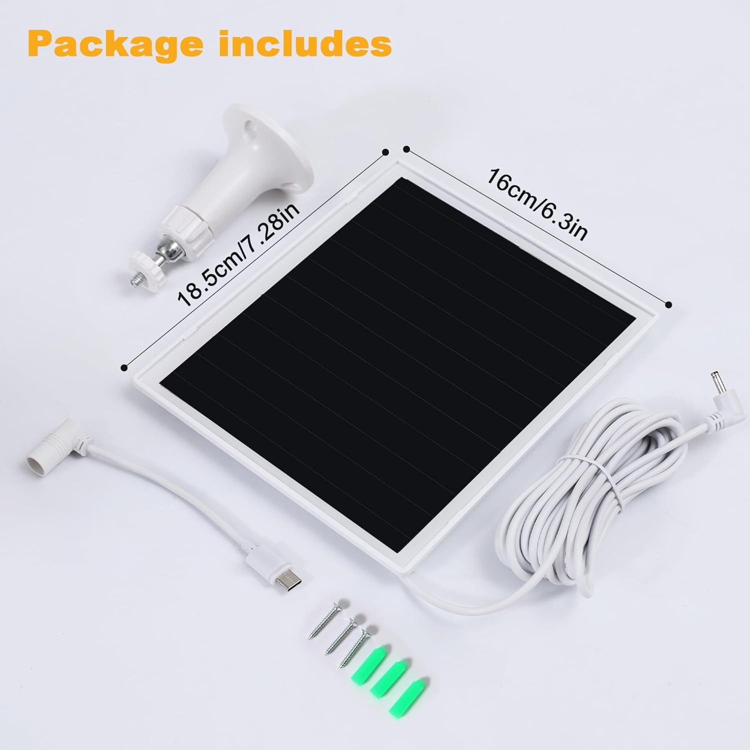 Solar Panel Charger for Ring Camera, Compatible with Ri Ng Stick up Cam Battery,