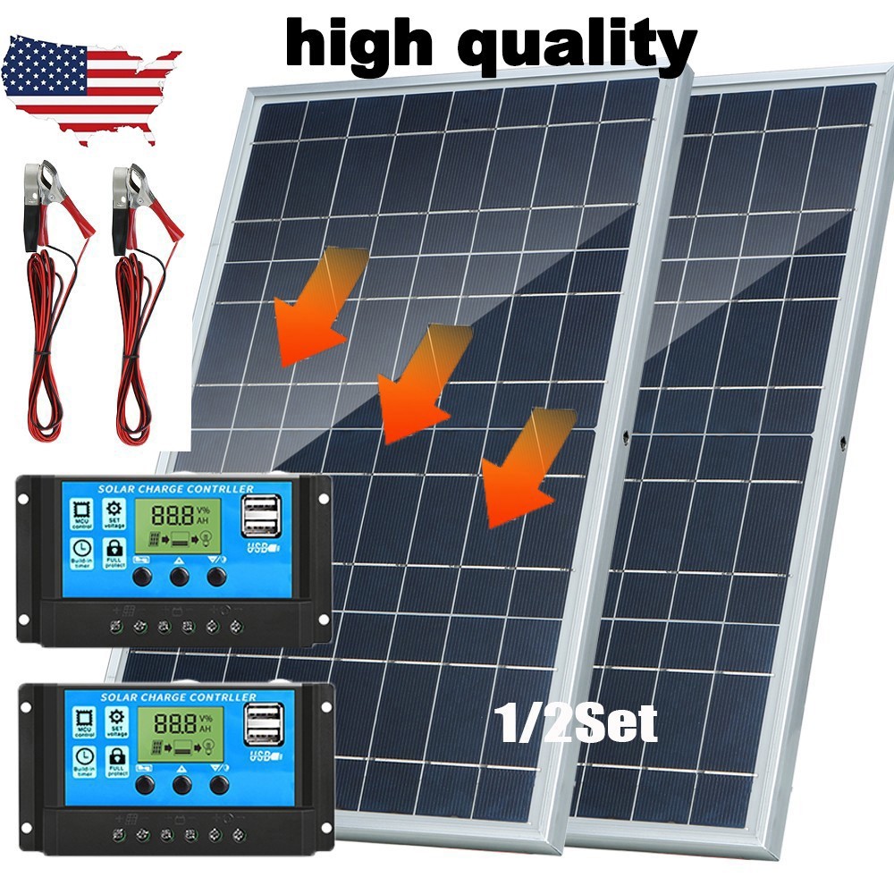 30W Solar Panel Trickle Charger 12V Solar Battery 100A W / Controller Maintainer
