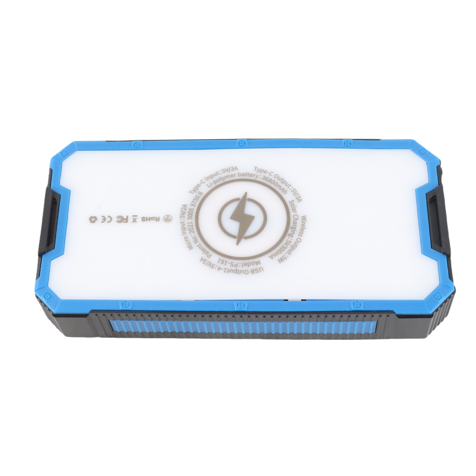 Solar Power Bank Waterproof wireless 36800mAh Fastest Charger 4USB Charging Port
