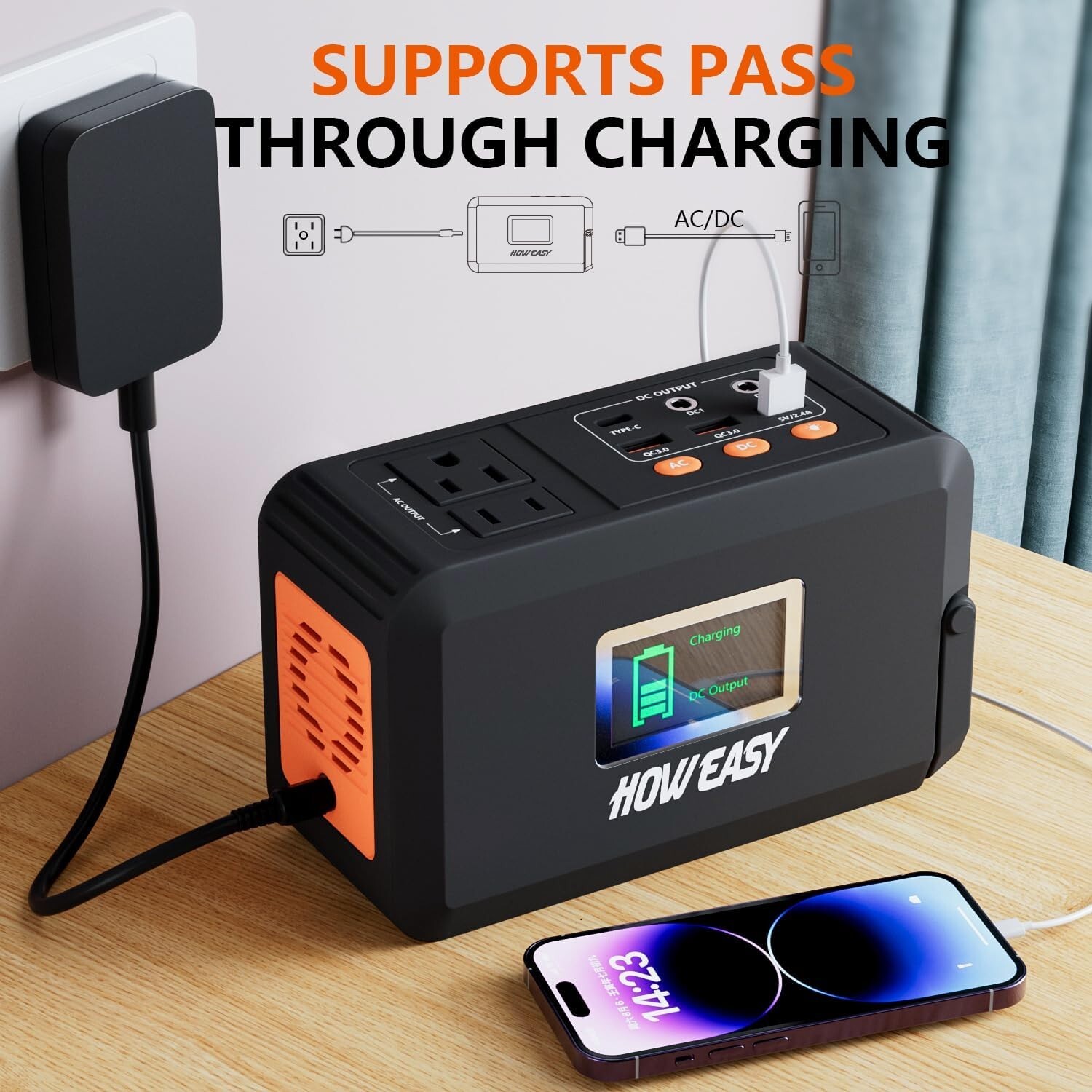 88Wh Portable Power Station – Ultimate Solar Generator for Camping & Emergencies