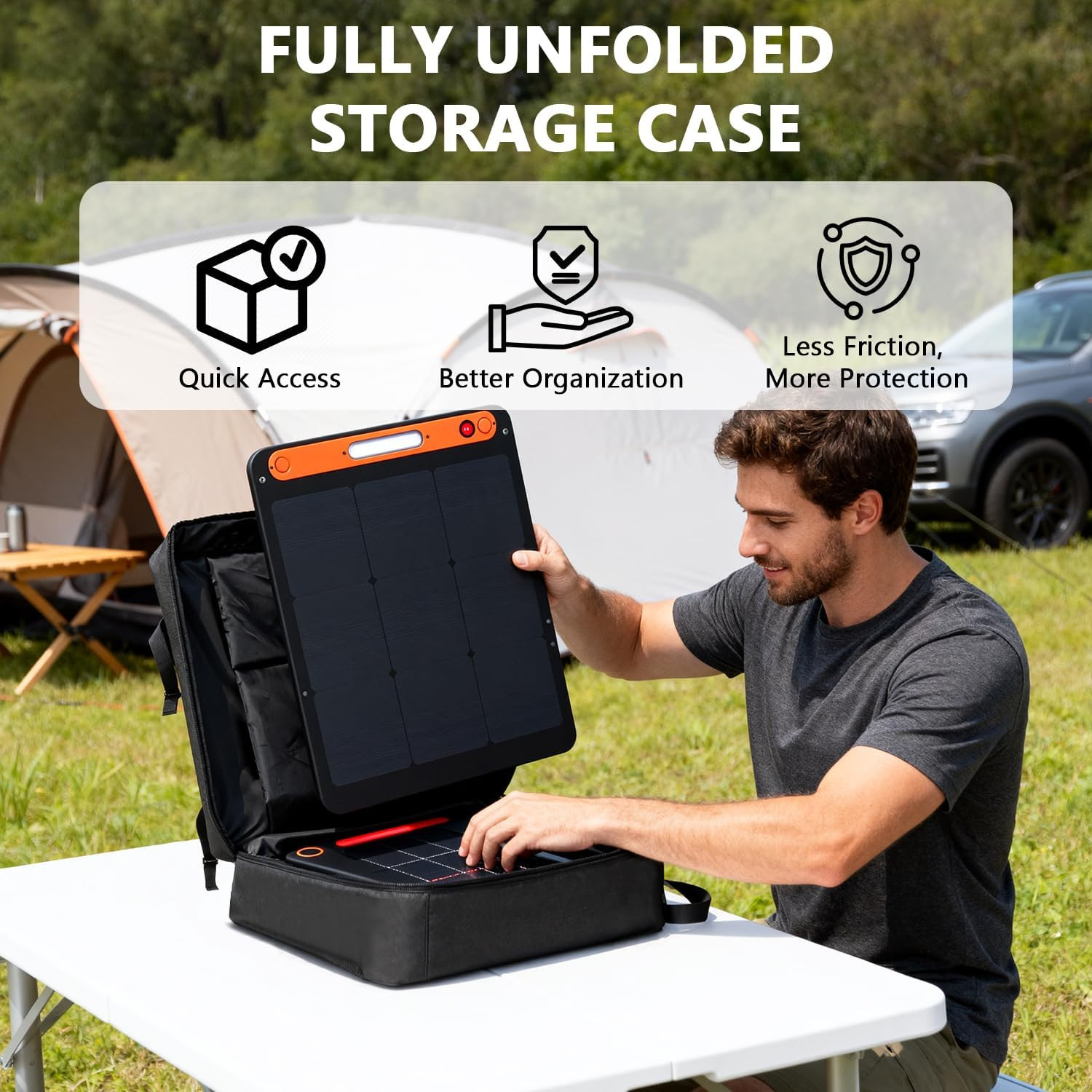 Solar Panel Carrying Case Compatible with Jackery Solarsaga 100W/100X/200W, Padd