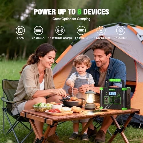 Grecell 300W Portable Power Station – Reliable Solar Generator for Outdoor Use