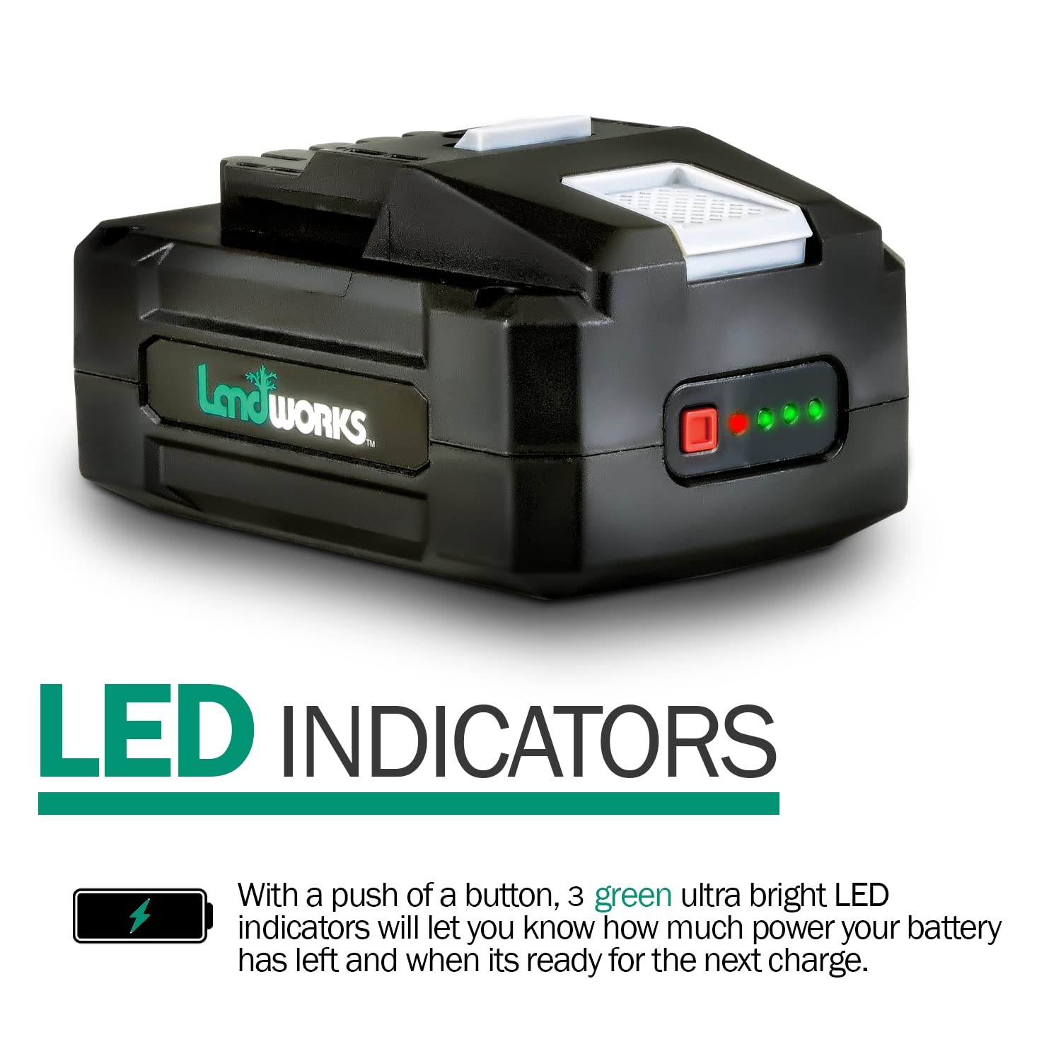 Landworks Super Duty Pro 48V DC 2Ah Lithium Ion Rechargeable Battery 88.8 Wat…