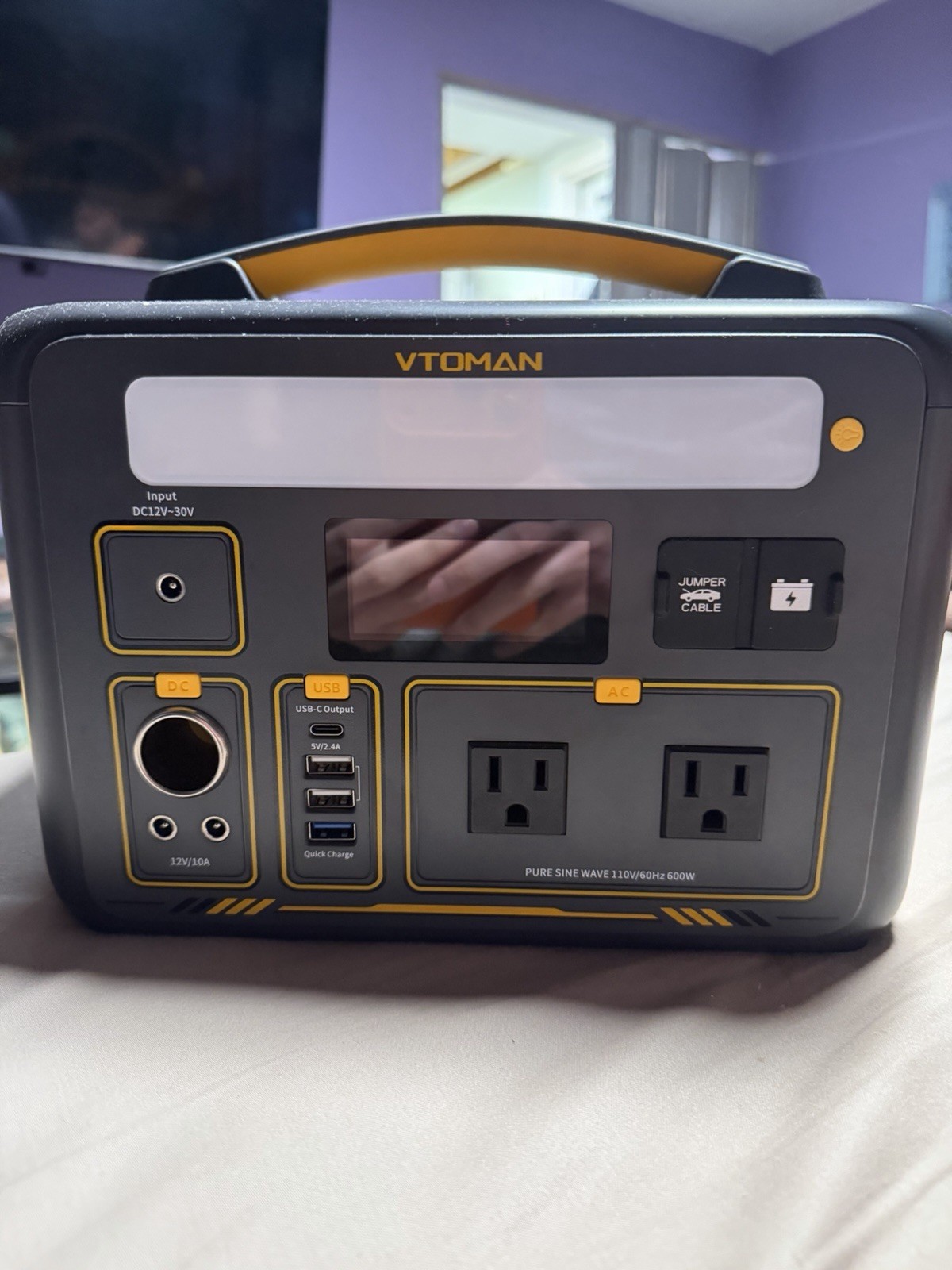VTOMAN Jump 600X Portable Power Station 600W, 299Wh LiFePO4 Battery Generator