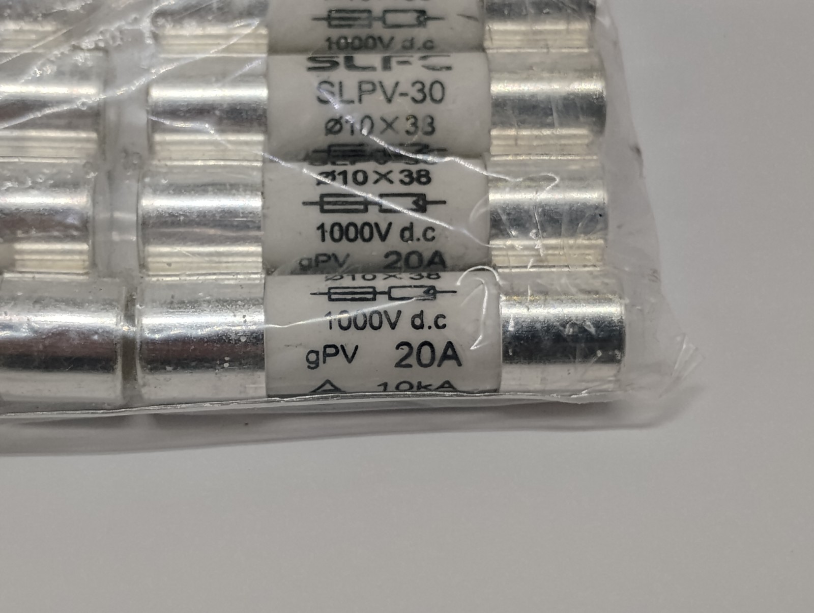 10 Pack Of SLPV-30 Solar 10×38 PV Fuses 1000v 20a 10ka BRAND NEW