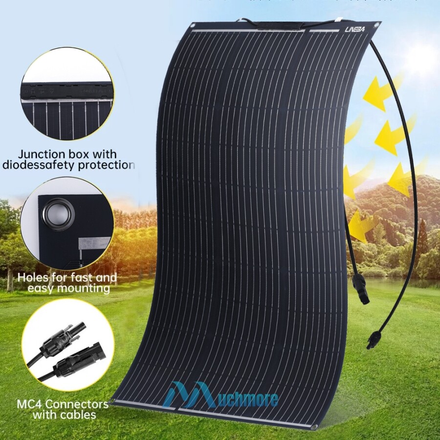 400W Flexible Solar Panel Mono 18V Portable Power Camping Home RV Battery Charge
