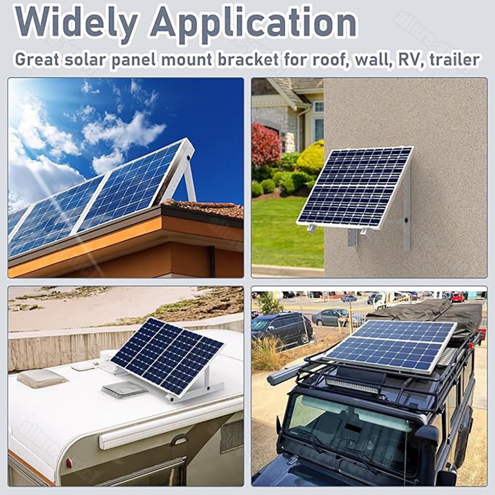 Adjustable Solar Panel Tilt Mount Brackets Kit Ground Roof Boat Mounting System