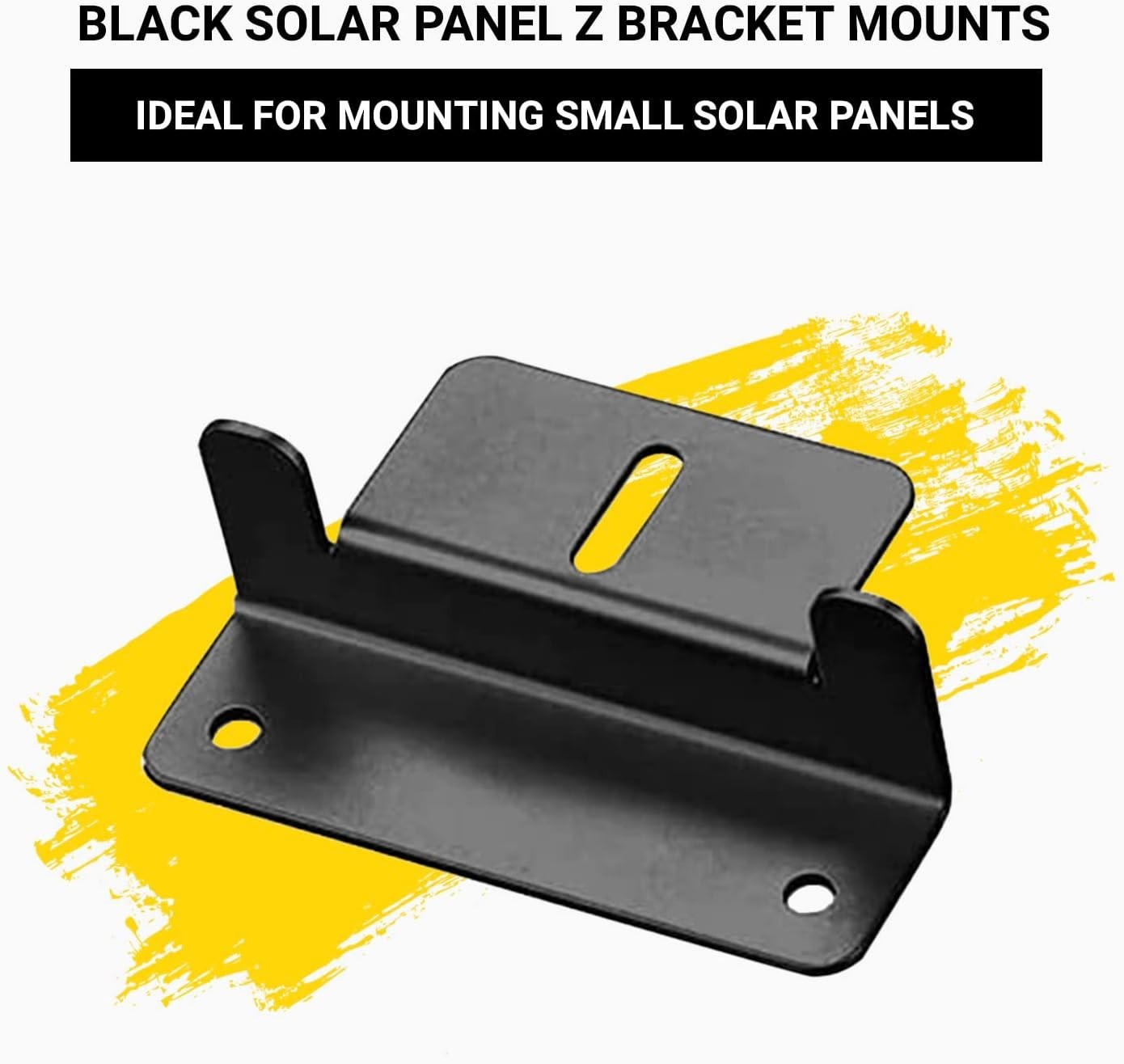 Black Solar Panel Z Bracket Mount – Lightweight Anodized Aluminum Mounting Br…